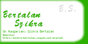 bertalan szikra business card